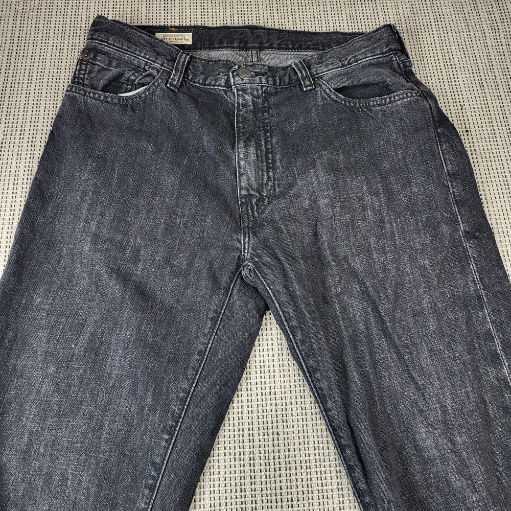 Levis 555 Jeans Mens 30x32 Gray Dark Wash Relaxed Straight Denim Pants Casual